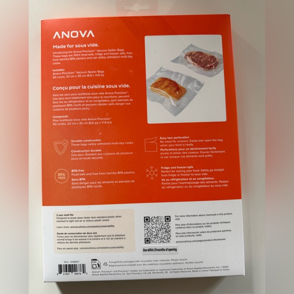 Anova Vacuum Sealer Bags - White - Picture 2 of 4